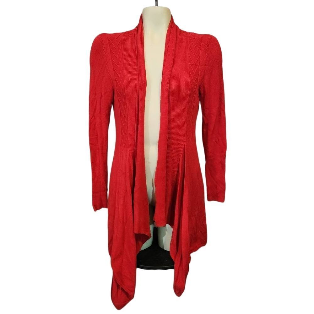 Cato Red Open Front Women's Sweater‎ Size Small